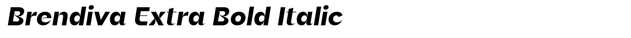 Brendiva Extra Bold Italic image